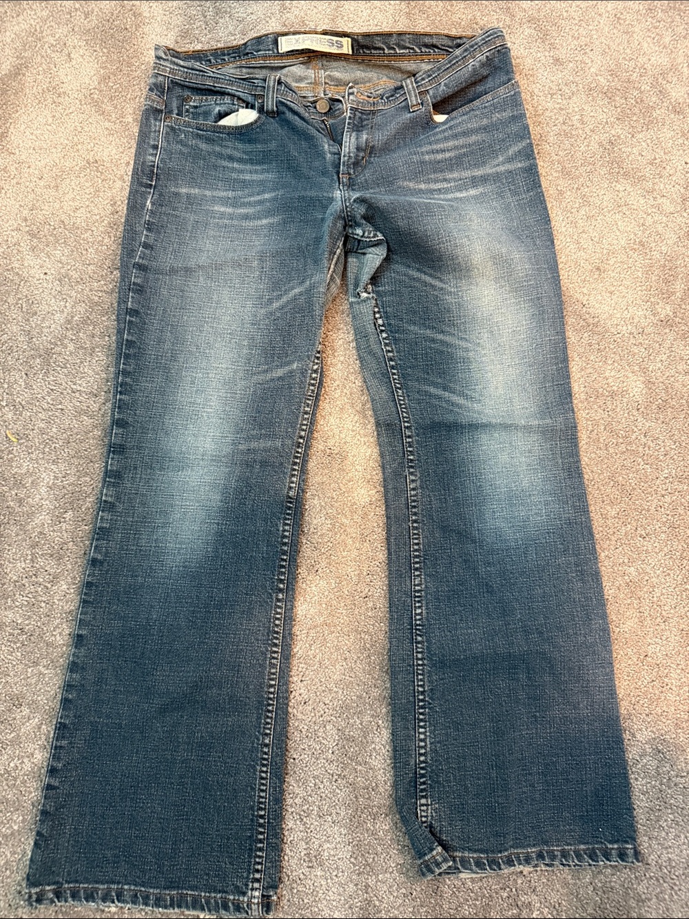 Express Women's Blue Wash Boot Cut Jeans